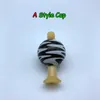 DHL !!! 28MMOD US Color Wig Wag Glass Bubble CARB CAP UNIKT Glas Bubble Cap Universal Caps för Flat Top Quartz Banger Dab Rigs