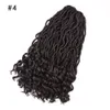 18 '' Crochet Braids Syntetisk gudinna LOCS Värmebeständiga virkade hårförlängningar 24Strands / Pack Bohemian Locks