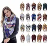 Jesień Zima Szalik Szalik Szal 140 * 140 cm Cashmere Dwustronny Check Scarf Kobieta Dziewczyny Miękkie Ciepłe Okładki Szaliki HHA735