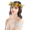 Symulacja Kwiaty Dziewczyny Girlandy Wiejski Styl Pagew Wesję Bridal Wedding Hairbands Turystyka Fotografia Akcesoria do włosów dla dzieci S180