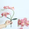 2019 vente chaude Real Touch Home Decor Artificielle Orchidée Phalaenopsis Arrangement De Fleurs Petit Bonsaï Plantes Avec Fleur En Céramique