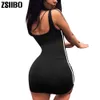 ZSIIBO Seksi Kadın yaz elbisesi Bandaj Bodycon Kolsuz Akşam Parti Kulübü Kısa Mini Elbise 2019 Moda kadın kıyafetleri