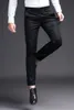 2019 Men Dress Calças de vestir calças Khaki Moda Brand Black Business Work Straight Work for Male Solid Color Skinny Pant4493912