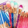 Makeup Brush Set Cosmetics Brushes Crystal Diamond Handle Foundation Eye Shadow Borstes 20 PCS Eye and Face Brush Maange Brushes Make Up Kit