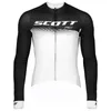 Wiosna / Autum Scott Pro Team Bike Męskie Rowerze Długie Rękawy Jersey Road Racing Koszulki Jazda na rowerze Topy Oddychające Sporty Outdoor Maillot S210419129 \ t