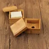 Natuurlijke bamboe zeep schotel box bamboe zeep lade houder opslag zeep rack plaat box container voor bad douche badkamer