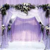 10 m/lot 48 cm fil transparent cristal Organza Tulle rouleau tissu pour draper mariage cérémonie fête décoration de la maison nouvel an décoration
