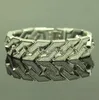 17mm 18K or argent plein zircon Bracelet pour hommes hip-hop rap DJ bijoux bracelet accessoires de mode en gros