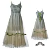 Casual Dresses Yosimi V-ringad ärmlös Sexig kvinnor klänning 2022 Summer Maxi Green Mesh Långt backless tunika Bohemian Beach Vestidos1