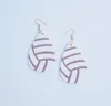 Boucles d'oreilles en cuir Pu pour femmes, sport de Football, Rugby, drapeau américain, accessoires de mode, bijoux 8 styles