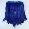 30-35cm 12-14 inch Royal Blue Rooster Feather Trims Chicken Tail Feather Trims Cock Coque Feathers StrakingChicken Trimmen 2 M 2 Yards