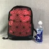 Zaino a rullo 3D Zaino dal design geometrico Borsa a tracolla da esterno Uomo Donna Borsa da marea Borsa da viaggio per computer Borsa da studente impermeabile sportiva