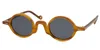 Men Sunglasses Women Vintage Round Eyeglasses Sun Glasses Polarized Dark Green Gray Lens Glasses Retro Small Frame Eyewear with Box