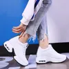 Hot Sale-New Fashion Sneakers Women Flying Knitting Casual Shoes Breathable Height Increasing Platform Sneakers