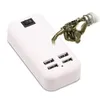 4USB Ports Telefon Laddare HUB 25W 5A Desktop EU / US / UK Plug vägguttag Laddningstillägg Sockets Strömadapter till iPhone