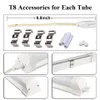 LED tubes lights 4ft Integrated V-Shaped Double row 28W 6000K Cold White Color Led Shop Light 25 pack+Stock in USA