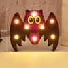 New Halloween Lamp Plastic Pumpkin Bat Ghost Night Light Halloween Lamp for Home Bar Dining Decoration HHA775