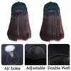 野球帽子の女性のための女性のかつらペルーのストレートレミーハットウィッグ調整可能な人間の髪WIG5374204