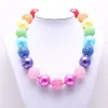 Arc-en-ciel Couleur Bébé Enfant Chunky Collier De Mode Jolis Enfants Bubblegum Perle Chunky CollierBracelet Ensemble De Bijoux