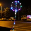 Globo LED Iluminación transparente Globos de bola BOBO con poste de 70 cm Globo de cuerda 3M Decoraciones para fiestas de bodas de Navidad CCA11728-A 60 piezas