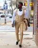 Fashionchic Gold Mens Suits Wedding Tuxedos Black Sjaal Revers Slim Fit Formele Prom Party Pak GroomsMen Groom Suits Jas + Vest + Pants