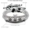 CZ Hexagon 3pc / Set Micro CZ Crown Armband Copper Kralen Luxe Designer Sieraden Geweven Mens Armbanden Gift