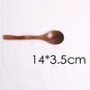 4Pieces/set Wooden Handmade Bowl and Spoon for for Rice Miso Serving Home Kitchen Tableware