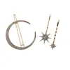 18pcset Moon Star Strainstone Hairpin Hair Clip Hair Pin