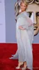 2019 New Blake Lively Celebrity Dresses A-line Chiffon Beaded Sequins Applique One Shoulder Ankle Length Formal Evening Dress vestidos 074