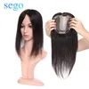 SEGO 15x16 cm cheveux humains Topper pour les femmes Base en soie respirante avec pince à cheveux toupet postiche non remy couleur naturelle 8435996