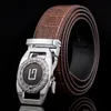 Ny original läderdesigner Big Buckle Men's Belt Luxury Automatic Buckle Belt Top Fashion Mens äkta läder Luxury Belt276J