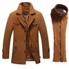 Winter Coat Men New Fashion Double Collar Wiatroodporna Zagęszczona Wełniana Płaszcze Męskie Znosić Zimowa Kurtka Gruba Ciepła Parka 5xl Odzież Lys191225