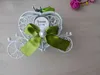 Металлическая белая карета конфеты шоколад коробка принцессы на день рождения вечеринка сладости коробка свадебные оформления украшения детские душ Xmas подарочная обертка EEAA994