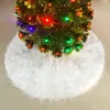 Nouvelle robe de sapin de Noël décorée avec une couverture blanche pure décoration de Noël décoration de la maison en peluche arbre robe 32Al