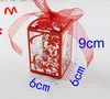 Boîte-cadeau en PVC Clear Party Clear Party avec ruban Treats imprimées Sweets Candy Cake Cake Cake Square Boxs Christmas Gift FA8132154