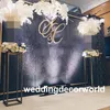 Латентный стиль Свадебные украшения для сцены Wintina Труба и драпированная подставка, Фон для вечеринки по случаю праздника decor0599