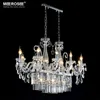 Luxury Gorgeous Rectangle K9 Lampadari Lampadari 13 luci Lampade a sospensione in cristallo trasparente Lustre Hanging Sala da pranzo drop Illuminazione per interni