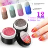 color changing nail gel set 12 colors /lot glitter temperature gel polish kit 5ml canni manicure soak off nail art varnish