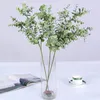 69cm 인공 플라스틱 유칼립투스 트리 분기 크리스마스 웨딩 장식 꽃꽂이 작은 나뭇잎 식물 가짜 단풍