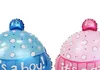 Aniversário Film onda ponto chapéu do balão de alumínio Decoração Party Supplies for uma menina Baby Boy Shower Azul Rosa 1 05xtC1