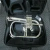 Nouvelle Marque Bb Bugle Argent Plaqué Jaune En Laiton Cloche Instrument de musique Populaire Avec Embouchure Etui Livraison Gratuite