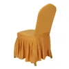 Chaise de robe d'été couvre la chaise de jupe en Lycra élastique couvre le tissu de chaise extensible Spandex pour l'événement de Banquet de mariage d'hôtel