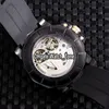 新しい48mmアドミラルカップAC-ONEクールフライバック日A108 / 02339ダブルトゥールビヨン自動メンズウォッチスチールケースラバーストラップ腕時計watch_zone