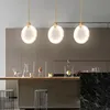 Natürliche Marmor LED Pendelleuchten Rohr- / Schnur Anhänger Esszimmer Licht Bar Coffee Shop Pendelleuchte Indoor Hanglamp Loft Deco