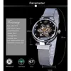 Forsining Top marque de luxe diamant femmes montres mécaniques automatiques femmes montres étanche mode maille conception Clock229I