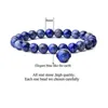 Natural 8 mm magnifique lapis lazuli Heury Crystal Stretch Breded Bracelet For Unisexe Freindsip Gift Jewlerry2210940
