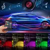 4 шт. 12 LED Auto Беспроводной пульт дистанционного управления Автомобиль LEDING RGB Light Slips Neon Интерьер Светильник Декоративная атмосфера Огни Автомобили Styling 8 Цветов