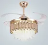 European Ceiling Fan Lamp With Remote Control LED Bedroom Dining Room Household Invisible Fan Large LLFA