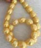 Elegant 12-13mm South Sea gold, baroque pearl necklace 18 inches