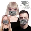 Substituível 5 Layer Mask Filtro Designer face, reutilizáveis ​​Protective Cotton Crianças Máscara Facial Máscara lavável Moda poeira pano descartável Rosto